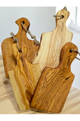 Eksiz Tek Parça Zeytin Ağacı Mini Sunum Kesme Tahtası