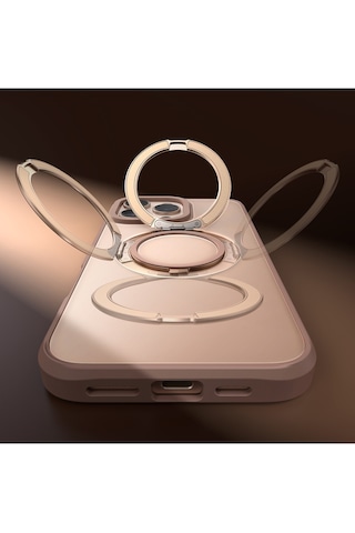 Mcdodo Pc-4934 Apple Uyumlu iPhone 16 Pro Halka Standlı Magsafe Titanyum Kapak Seç