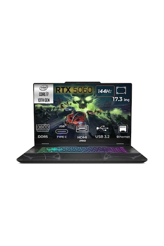 MSI Cyborg 17 B13WFKG-091XTR-K06 i7-13620H 24 GB 2 TB SSD RTX5060 17.3" Dos Dizüstü Bilgisayar
