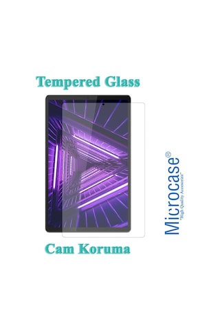Microcase Lenovo Uyumlu Tab M10 Hd 10.1 Tb-X306F Tempered Glass Cam