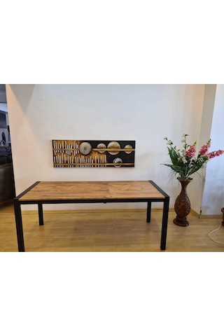 Erezogullari_Mobilya Açılır Yemek Toplantı Masası Ve 4 Ad Bahar Sandalye Takımı 75*120