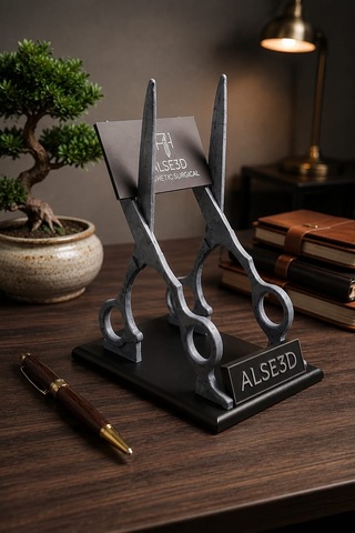 Makas Tasarımlı Kişiye Özel Premium Kartvizitlik & Kartlık