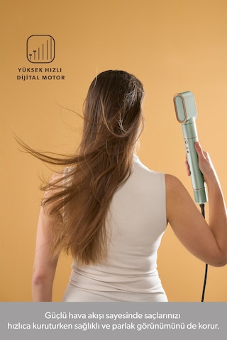 Homend Hairmony 4606H Saç Kurutma ve Şekillendirme Seti Su Yeşili