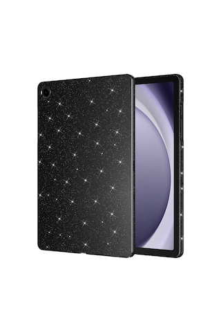 Galaxy Uyumlu Tab S10 Lite Simli Parlak Görünümlü Zore Tablet Koton Kılıf - Gümüş Arka Kapak