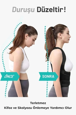 Kolonlu Kadın Erkek Dik Duruş, Kifoz Önleyici Sırt Korsesi Ex-91