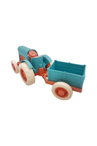Let's Be Child Römorklu Sürtmeli Plastik Traktör Lc-30878 Turkuaz-turuncu
