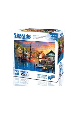 Ks Games 3000 Parça Amerikan Limanında Gün Batımı Puzzle - Dominic Davison