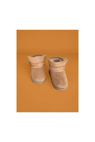 Gezer Unisex Çocuk Kışlık Rahat Taban Ev Bahçe Panduf Camel