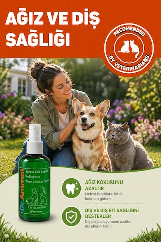250 Ml Kedi Köpek Göz Kulak Temizleyici Ve Deri/yara Bakım Ürünü