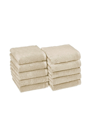 10 Lu El Yüz Otel Havlusu 50x85 Cm Renkli 16/1 Avs 200 Gr Kahve