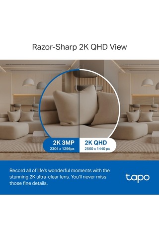 Tapo C220 4Mp Yapay Zeka Desteği, Hareket Tespit Takibi 360 9M Görüşü, Çift Yönlü Sesli Bulut - Yerel Depolama Bebek Ağlaması Tespiti İç Mekan Wi-fi Güvenlik Kamerası