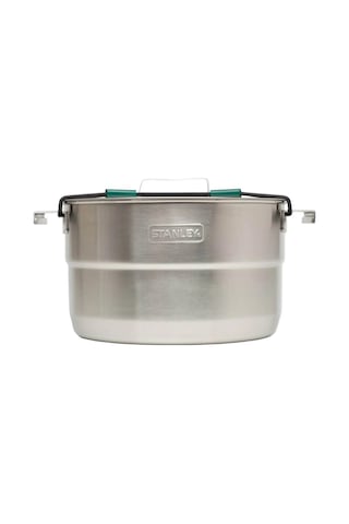 The Full Kitchen Base Camp Cook Set - Paslanmaz Çelik Kamp Pişirme Seti 3.5l 3.7qt Gri