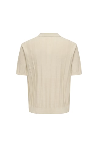 Only & Sons Onsthıjs Çizgili Regular Fit Kısa Kollu Polo Yaka T Shirt Erkek Polo Yaka T Shirt 22036558 Bej