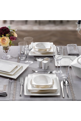 Schafer Glamor Pure Yemek Takım-60 Parça-Platin