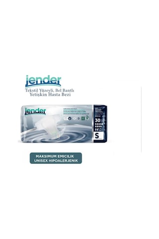 Jender Belbantlı Hasta Bezi Small Küçük Boy 30 Lu 4 Paket S