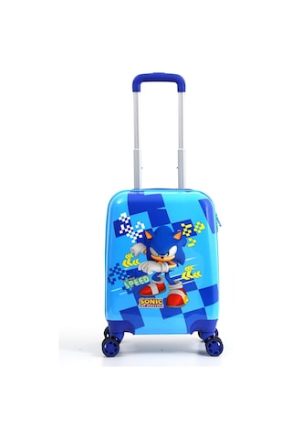 Gedox Kids Sonic The Hedgehog Lisanslı Mavi Erkek Çocuk Valizi Süper Hızlı Ve Hafif Tasarım Mavi