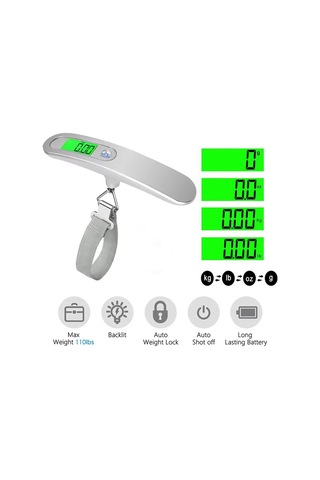 Özel Üretim Kolay Kullanım Hediye Fikirleri Yolculuk Eşyası Dijital Bavul Tartısı Lcd Ekranlı 50 Kg Çok Renkli