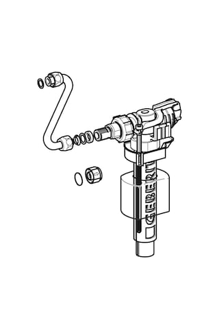 Geberıt Gömme Rezervuar Doldurma Grubu şamandıra 240.705.00.1 Beyaz