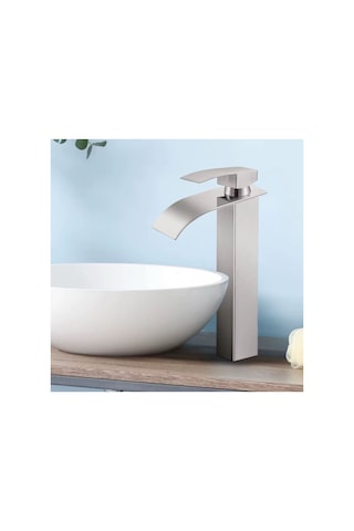 Rena Design Inox Çanak Lavabo Bataryasi Oval Çikiş Yüksek Havza Model Uzun Çift Giriş Musluk Banyo Mat Gri Rena Design Inox Çanak Lavabo Bataryasi Oval Çikiş Yüksek Havza Model Uzun Çift Giriş Musluk Banyo Mat Gri