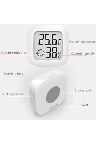 Jms Xıaomı Mmc Mini Kapalı Bebek Odası Şarap Odası Termometresi Dijital Lcd Sıcaklık Sensörü Higrometre