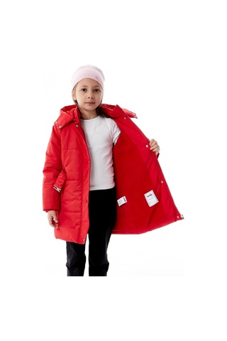 Benitto Kids Kız Çocuk Kapüşonlu Kışlık Şişme Mont 51352 Kırmızı