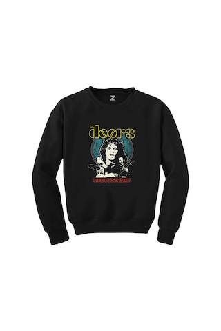 The Doors Live in Concert Siyah Sweatshirt Beyaz