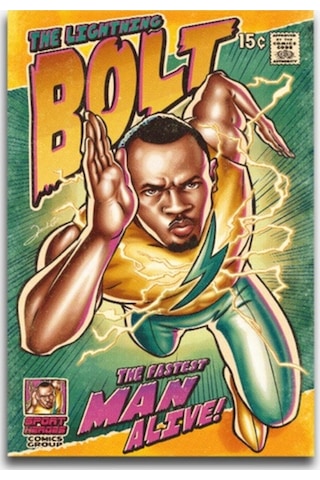 Usain Bolt Ahşap Tablo 4mm