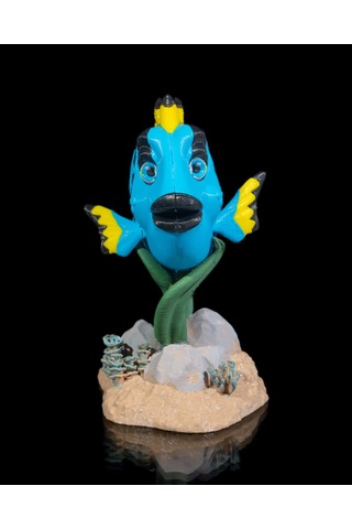 Hareketli Mavi Cerrahbalığı Ve Standı 10x6,5 Cm