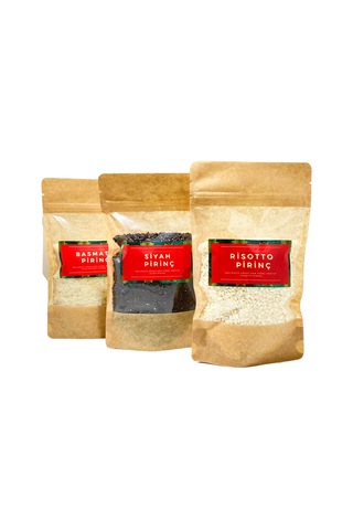 Guruyemiş Box Pirinç Deneme Paketi Basmati Siyah Pirinç Risotto