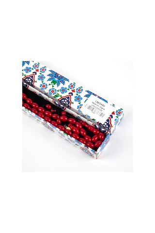 Katalin Beyzi Kesim 7.5x11.5mm Tesbih - Vişne - İbrahim Yeşilnacar Usta İşi Vişne