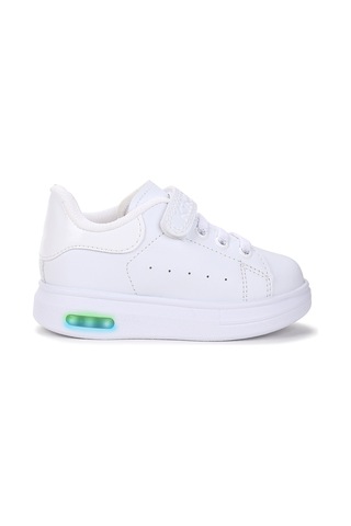 Kiko Kids Tinsa Günlük Cırtlı Işıklı Kız Bebek Spor Ayakkabı Beyaz - Beyaz Beyaz - Beyaz