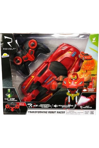 Transforming Robot Racer Uzaktan Kumandalı Sesli Ve Işıklı Robotlar - Kırmızı Robot