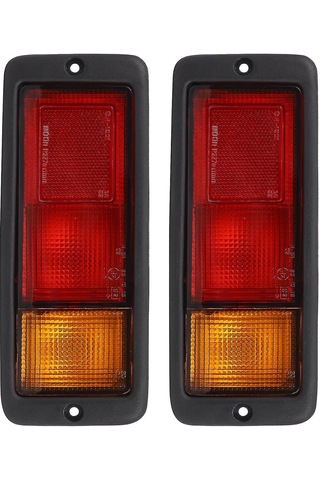 Reedark Mitsubishi Pajero 1992-1999 Montero 1992-1995 Arka Fener Sol-sağ Seti Mb124963 Mb124964 Plastik Kırmızı-siyah Kolay Kurulum
