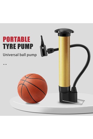 Futbol Balonları İçin Taşınabilir Basketbol Hava Pompası Kiti Bisiklet Lastik Pompası Şişirme