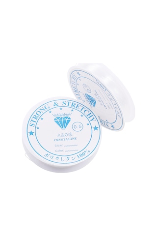 Leezsing 0.5mm Şeffaf Lastik İpi 12.8m - Kuruşluk, Bilezik, Gümüşlük Yapımı İçin Esnek, Dayanıklı Bead İpi Diğer