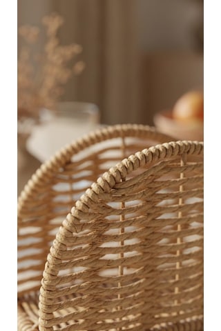 Oval Rattan Peçetelik Mien Doğal, Dekoratif & Sunumluk Açık Kahverengi