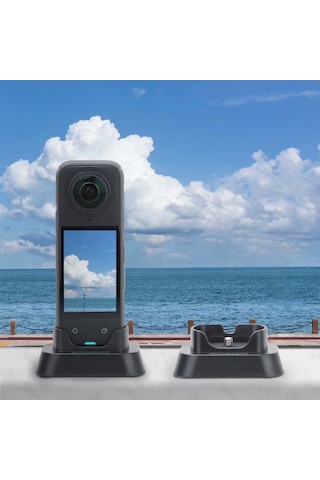 Kangvka Insta360 X4 Kamera İçin Sunnylife X4-dz808 Dikey Yükleme Ve Masaüstü Tutucu Taban - Sabit Kurulum, Eva Yumuşak Yastık İle Lens Ve Gövde Koruması