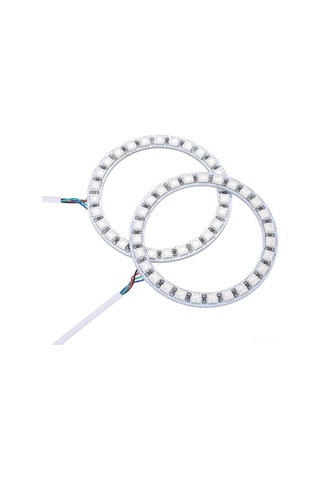 Ebitda 12v 80mm Rgb Led Halka Işık, 16 Renk & 4 Mod, Uzaktan Kumandalı Araç Aydınlatma, Moda Geçişli