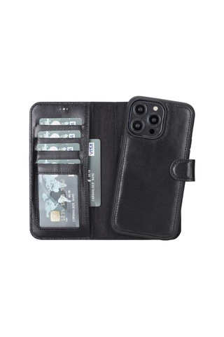 İphone 14 Plus Çıkarılabilir Deri Cüzdan Kılıf