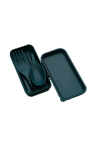 Çocuk 3 Parçalı Portatif Sofra Takımı-koyu Yeşil Koyu Yeşil