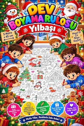 Yılbaşı Yeni Yıl Dev Boyama Kağıdı Boyama Rulosu Büyük Boy 5 Metre - 808528814 Yılbaşı Yeni Yıl Dev Boyama Kağıdı Boyama Rulosu Büyük Boy 5 Metre - 808528814