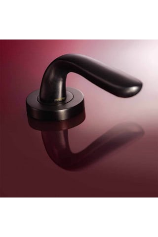 Doğanlar Bora Alüminyum Mat Siyah Rozetli Wc Kapı Kolu