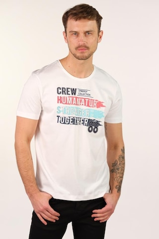 Arma Erkek Büyük Beden Bisiklet Yaka Tişört Y22374868101 Beyaz