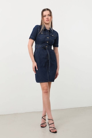 Banny Jeans Kemer Detaylı Jean Elbise 001