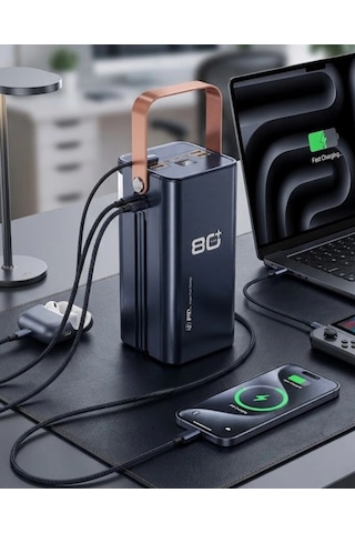 Mey Najmaddin 80000 Mah Taşınabilir Powerbank Süper Hızlı Şarj Çoklu Çıkış Ve Led Göstergeli Najmaddin