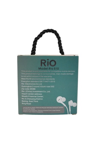 Rio Tech S10 Beyaz Kulak İçi Kulaklık