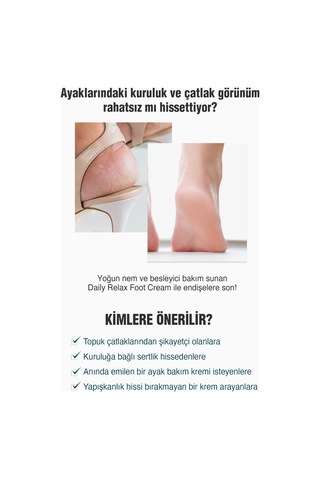 Dashu Daily Relax Foot Peeling Etkili Nemlendirici Ayak Kremi 75 ML