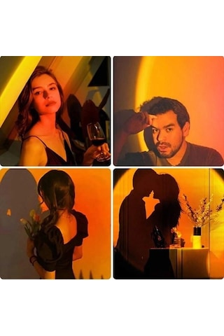 Sge Teknoloji Usb Led Gün Batımı Projektör Lambası Fotoğraf Çekim Işığı Dekoratif Işık