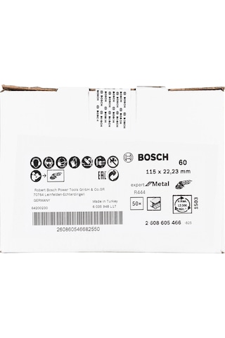 Bosch R444 Expert For Metal 115 mm 60K Fiber Zımpara Diski - 2608605466