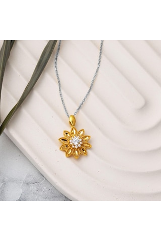 Lotus Çiçeği 22 Ayar Altın Kolye Ucu